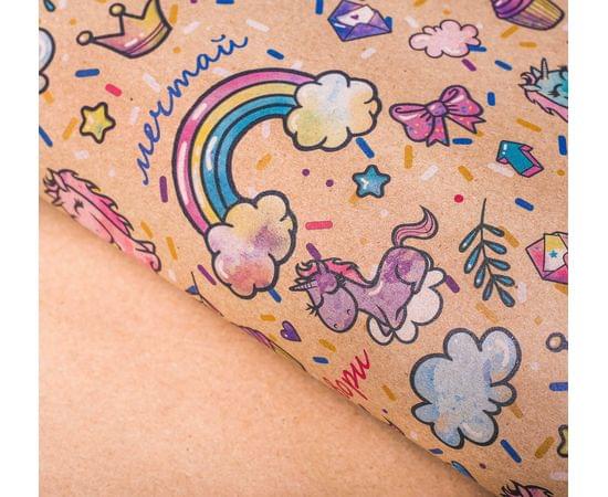 Бумага упаковочная крафтовая «Твори и мечтай», 50 × 70 см 2747325