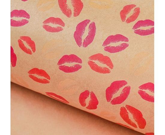 Бумага упаковочная крафтовая «Поцелуи», 50 × 70 см 2874674