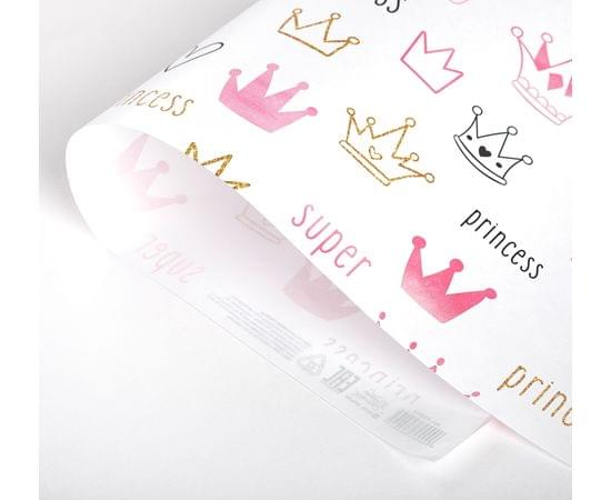 Бумага упаковочная крафтовая «Для девочки», 50 х 70 см 4580544