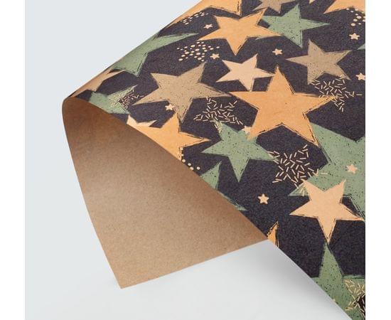 Бумага крафтовая «Звёздочки», 50 × 70 см 4580657