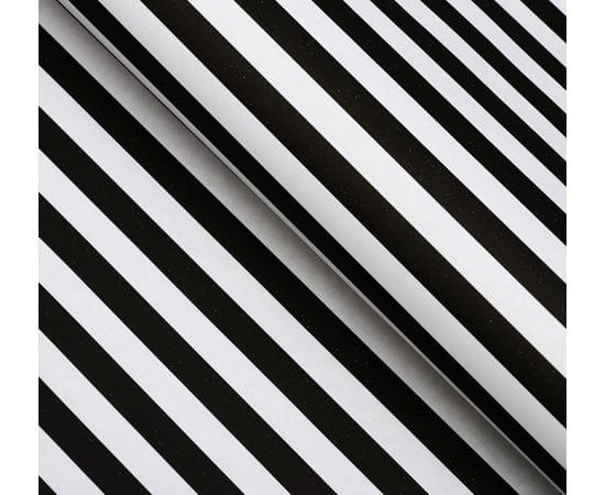 Бумага упаковочная, "Полоски", крафт, черная, 50 х 70 см 4878319 4878319