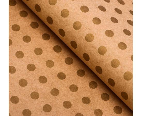 Бумага упаковочная, "Горох крупный", крафт, золотая, 50 х 70 см 4878354 4878354