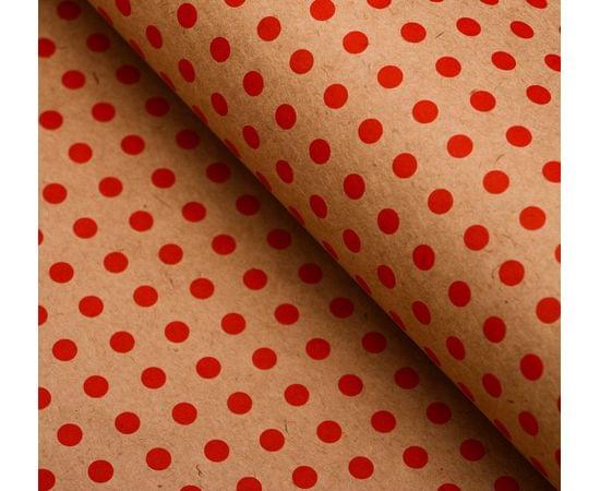Бумага упаковочная, "Горох малый", крафт, красная, 50 х 70 см 4878373 4878373