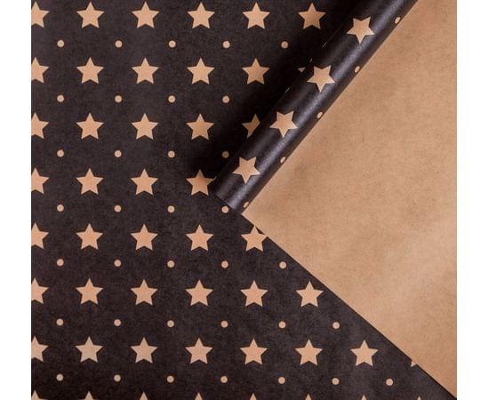 Бумага упаковочная крафтовая "Звёздочки" 50х70 см 4947116