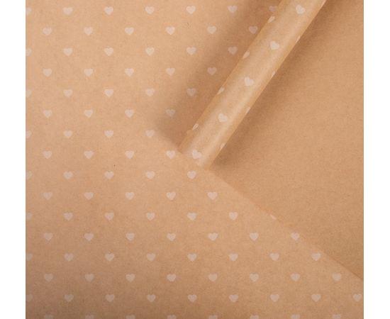 Бумага упаковочная крафтовая "Сердца"  50х70 см 4947123 4947123