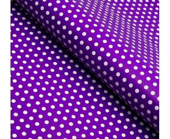 Бумага глянцевая, горох мелкий, 49 х 70 см, фиолетовая 4981339 4981339