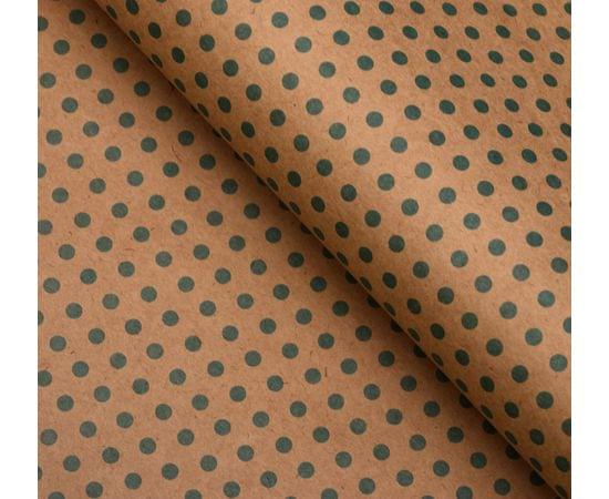 Бумага упаковочная, "Горох малый", крафт, зеленая, 50 х 70 см 5043918 5043918