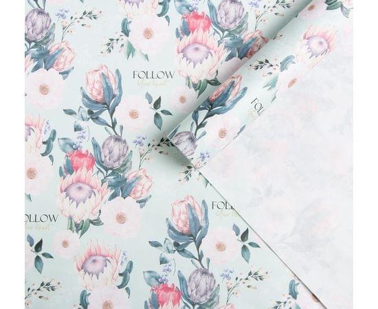 Бумага упаковочная крафтовая «Flowers», 50 × 70 см 5479643