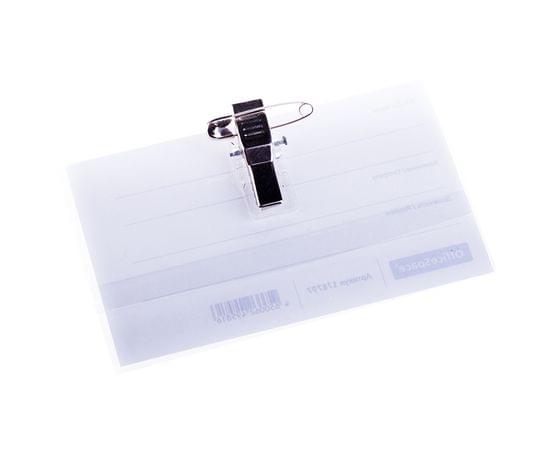 Бейдж горизонтальный OfficeSpace, 57*90мм, с клипсой и булавкой (размер вставки 57*90мм) BDPL_1196