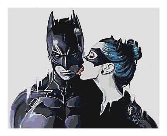 Картина по номерам КАКАДУ 40х50 KA 00012 Бэтмен и женщина-кошка KA 00012