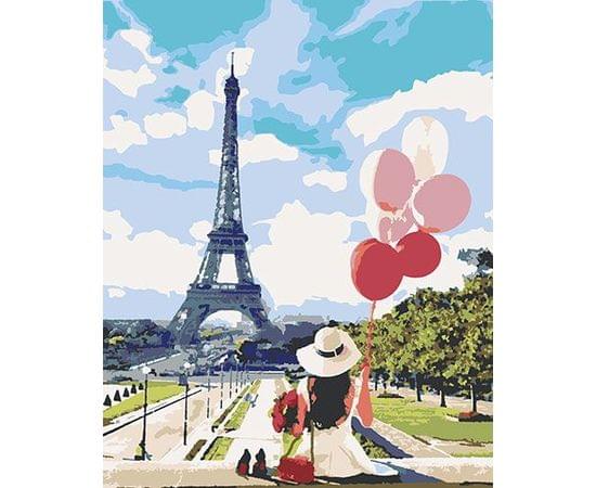 Картина по номерам КАКАДУ 40х50 KA 00037 Девушка в Париже KA 00037