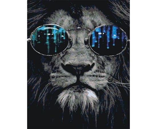 Картина по номерам КАКАДУ 40х50 KA 00165 Лев в очках KA 00165