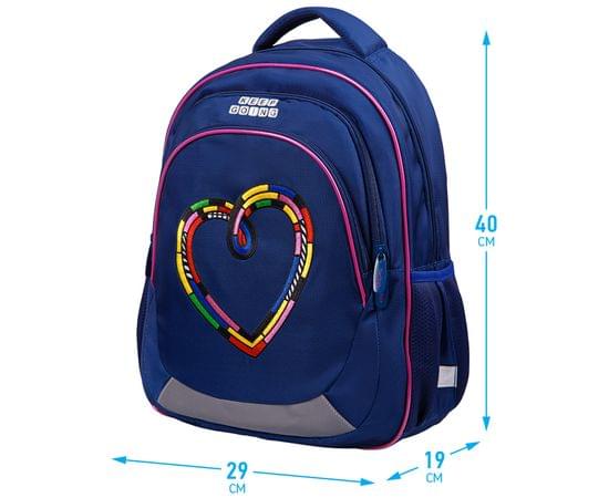 Рюкзак Berlingo Bliss "Colorful heart" 40*29*19см, 3 отделения, 2 кармана, анатомическая ЭВА спинка RU06923