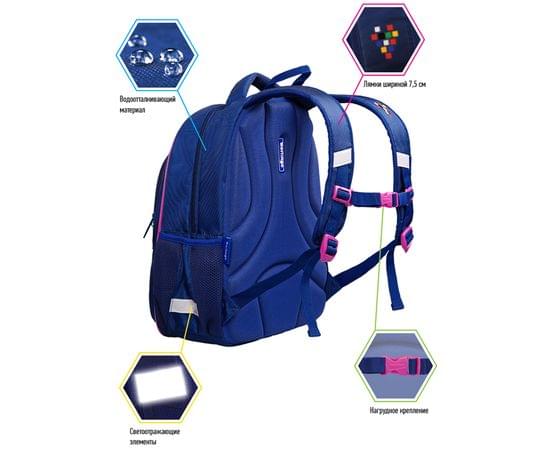 Рюкзак Berlingo Bliss "Colorful heart" 40*29*19см, 3 отделения, 2 кармана, анатомическая ЭВА спинка RU06923