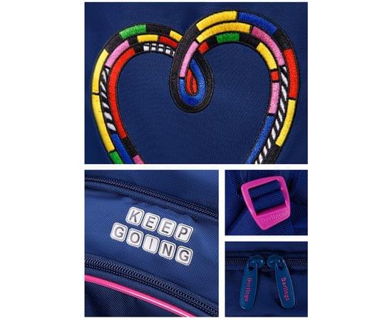 Рюкзак Berlingo Bliss "Colorful heart" 40*29*19см, 3 отделения, 2 кармана, анатомическая ЭВА спинка RU06923