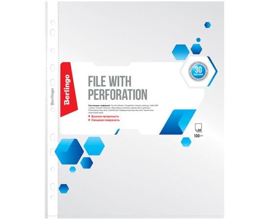 Папка-вкладыш с перфорацией Berlingo, А4, 30мкм, глянцевая S1000