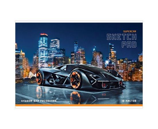 Альбом для рисования 16л., А4, на скрепке ArtSpace "Авто. Super car in the city" А16_35988