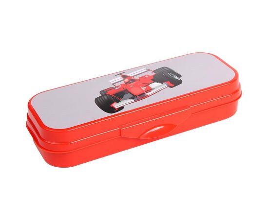 Пенал-футляр, 210*90*40 СТАММ "Автомобиль", пластик, красный ПН162