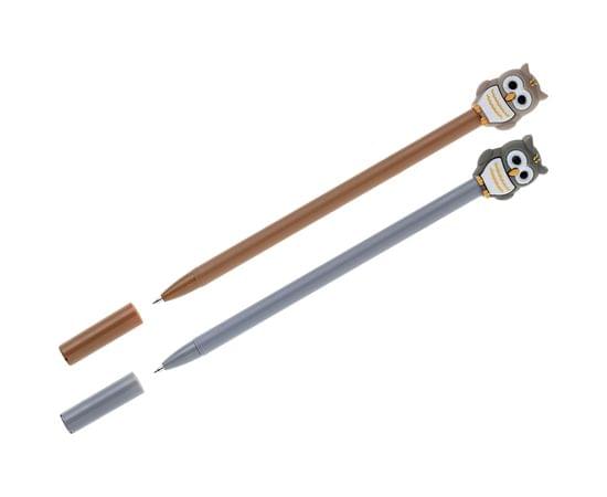 Ручка шариковая MESHU "Owls" синяя, 0,7мм, корпус ассорти, с топпером 296376