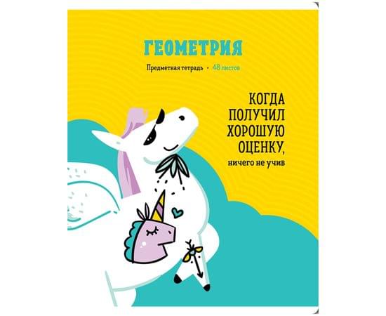 Тетрадь предметная 48л. ArtSpace "Zippy Unicorn", Геометрия, клетка ТВИН-лак 4607177456302