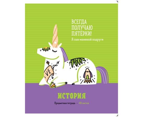 Тетрадь предметная 48л. ArtSpace "Zippy Unicorn", История, клетка ТВИН-лак 4607177456307