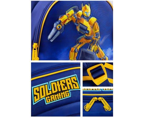 Рюкзак Berlingo Kids "Robogame" 36*27*12см, 1 отделение, 3 кармана, эргономичная спинка, LED кант RU07004