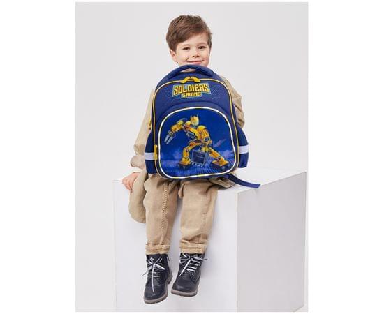 Рюкзак Berlingo Kids "Robogame" 36*27*12см, 1 отделение, 3 кармана, эргономичная спинка, LED кант RU07004