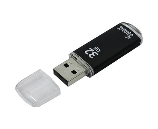 Память Smart Buy "V-Cut"  32GB, USB 2.0 Flash Drive, черный (металл. корпус ) SB32GBVC-K