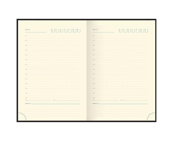 Ежедневник недатированный, А5, 136л., кожзам, Berlingo "DoubleBlack", черный срез, черный, с рисунком UD0_94501