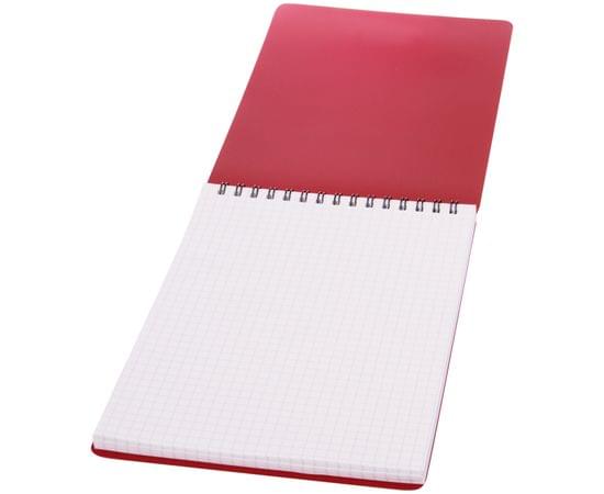 Блокнот А5 60л. на гребне OfficeSpace "Base", красная пластиковая обложка Б5к60грП_35411