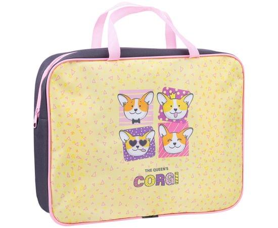 Папка с ручками А4 ArtSpace "Corgi", полиэстер, на молнии, 70мм ПМД-4-20_16669