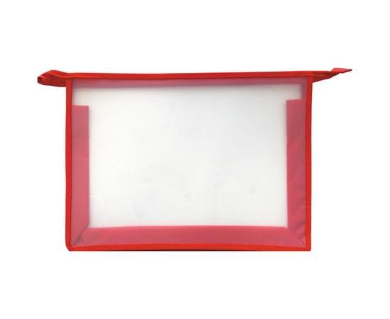 Папка для тетрадей 1 отделение А4 ArtSpace прозрачная/красная, пластик, на молнии ПТ850_3406