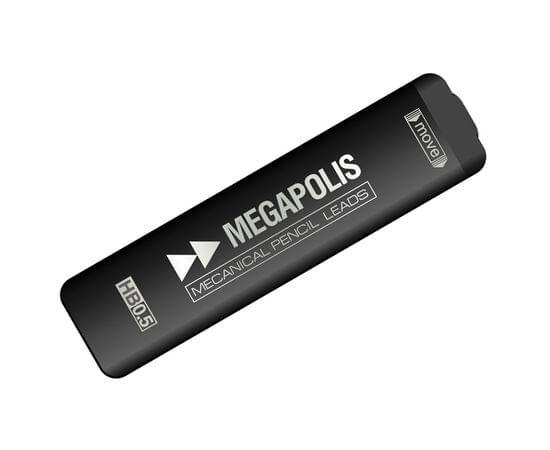 Грифели ErichKrause® MEGAPOLIS Concept для механических карандашей 0.5 мм, HB (в футляре по 20 шт.) 20345