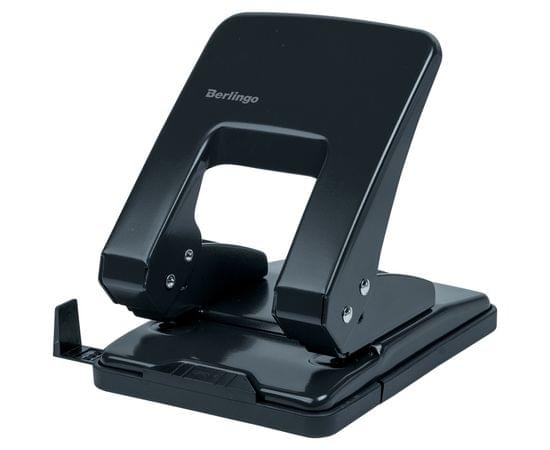Дырокол Berlingo "Universal" 40л., металлический, черный, с линейкой DDm_40071