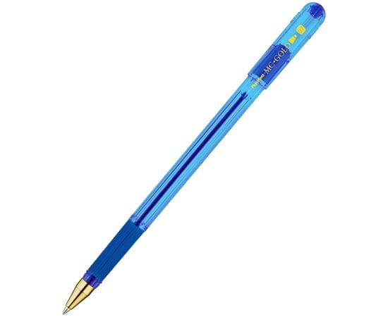 Ручка шариковая MunHwa "MC Gold" синяя, 0,7мм, грип, штрих-код BMC07-02