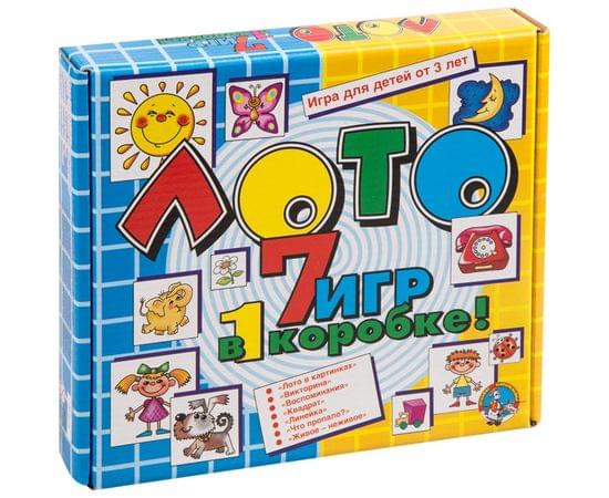 Игра настольная Лото, Десятое королевство "7 игр в 1 коробке" (большое), картонная коробка 00042