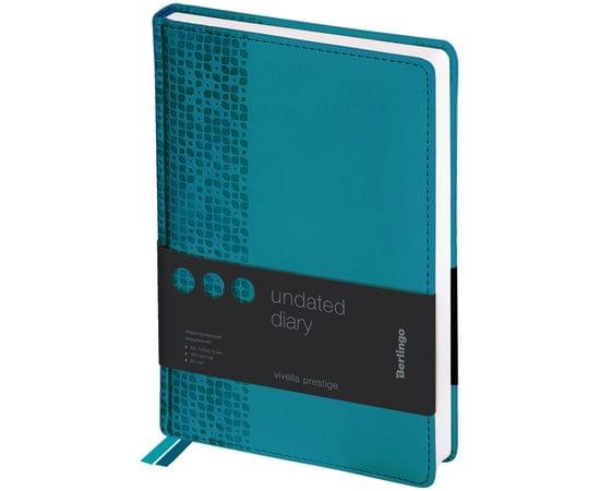 Ежедневник недатированный, А5, 160л., кожзам, Berlingo "Vivella Prestige", аквамарин UD0_80511