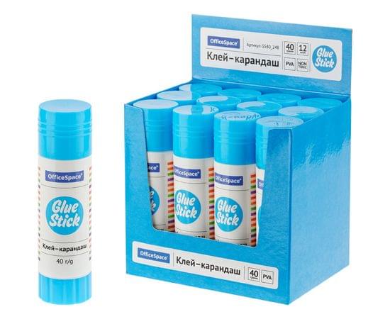Клей-карандаш OfficeSpace, 40г, дисплей GS40_248