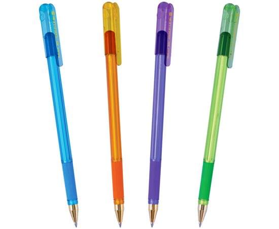 Ручка шариковая MunHwa "MC Gold LE" синяя, 0,5мм, грип, штрих-код, корпус ассорти MCL-02