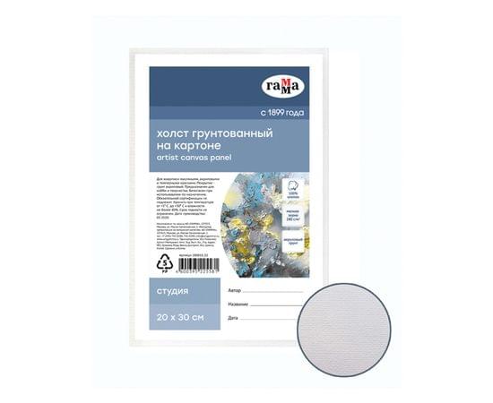 Холст на картоне Гамма "Студия", 20*30см, 100% хлопок, 280г/м2, мелкое зерно 280818_02