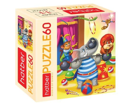 Пазл   60 эл. mini Hatber "На арене цирка" 290976