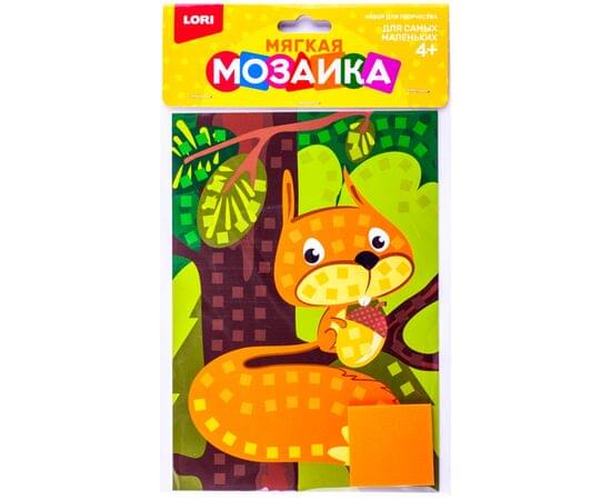 Аппликация из мягкого пластика Lori "Белочка", 14,8*21см, европодвес Кэ-003