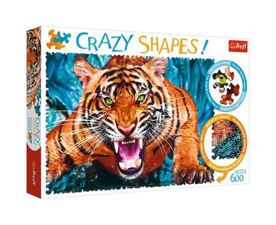Пазл  600 эл. Trefl "Crazy Shapes. Лицом к лицу с тигром" TR11110