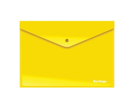 Папка-конверт на кнопке Berlingo, А4, 180мкм, непрозрачная, желтая AKk_04405