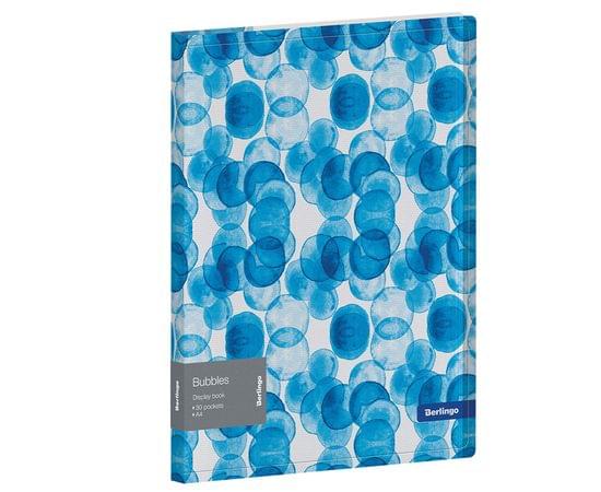 Папка с 30 вкладышами Berlingo "Bubbles", 17мм, 600мкм, с внутр. карманом, с рисунком DB4_30601