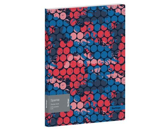 Папка с 20 вкладышами Berlingo "Sparkle", 17мм, 600мкм, с внутр. карманом, с рисунком DB4_20021