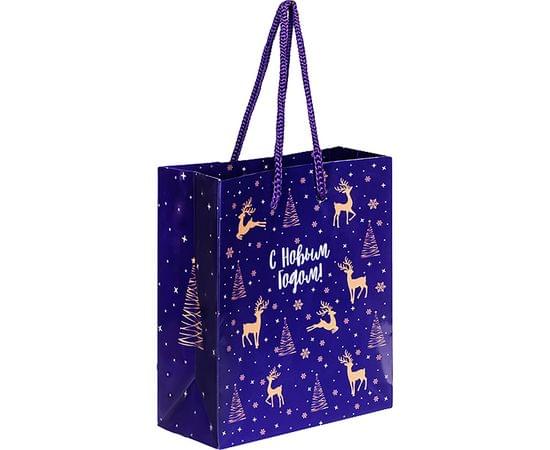 Пакет подарочный новогодний 11*14*6,5см ArtSpace "Зимний лес", ламинированный 302679