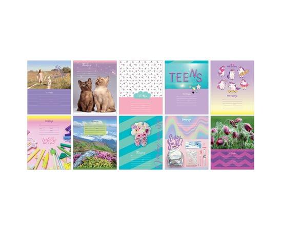 Тетрадь 12л., линия BG "Mix-10. Девочки", 10 дизайнов Т5ск12 8547