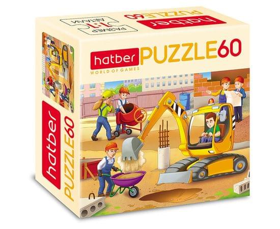 Пазл   60 эл. mini Hatber "Стройка" 60ПЗ5_19271