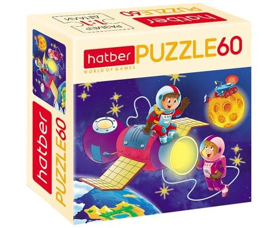 Пазл   60 эл. mini Hatber "Космическая станция" 60ПЗ5_20493